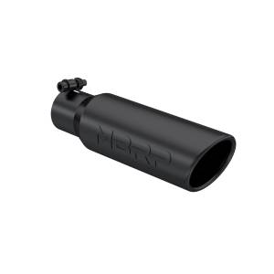 MBRP - MBRP Exhaust Tip; 3in. O.D. Angled Rolled End 2in. inlet 12in. length-Black Coated - T5113BLK - Image 1