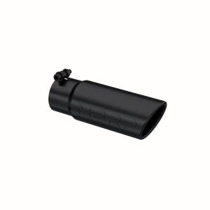 MBRP - MBRP Exhaust Tip; 3in. O.D. Angled Rolled End; 3in. I.D. inlet; 10in. length; Black - T5115BLK - Image 1