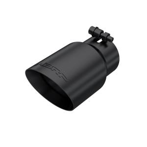 MBRP - MBRP Exhaust Tip; 4in. O.D.; Dual Wall Angled; 3in. inlet; 8in. length; Black - T5122BLK - Image 1