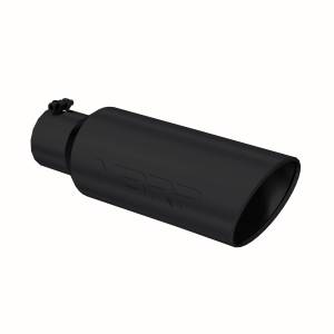 MBRP - MBRP Exhaust Tip; 6in. O.D.; Rolled end; 4in. inlet 18in. in length; Black Coated - T5130BLK - Image 1