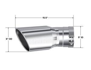 MBRP - MBRP Exhaust 6" OD, Angle Rolled with 30° Bend Tip - T5154 - Image 2