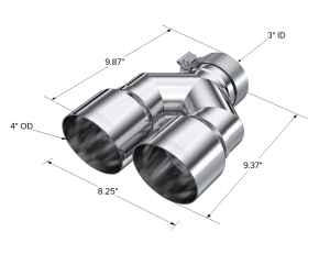 MBRP - MBRP Exhaust Tip; 4in OD Out; 3in ID; 9.87in Length; Single Wall; Carbon Fiber - T5182 - Image 2