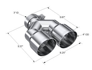 MBRP - MBRP Exhaust Tip; 4in OD Out; 3in ID; 9.87in Length; Single Wall; Carbon Fiber - T5183 - Image 2
