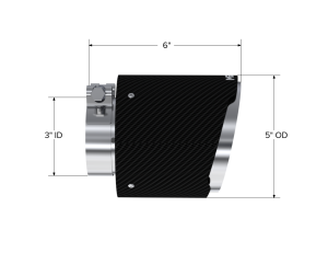 MBRP - MBRP Exhaust Tip; 5in OD Out; 3in ID; 6.13in Length; Angle Cut; Dual Wall; Carbon Fiber - T5184CF - Image 2