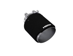 MBRP - MBRP Exhaust Tip; 4.5in OD Out; 2.5in ID; 6.5in Length; Angle Cut; Dual Wall; Carbon Fiber - T5191CF - Image 1