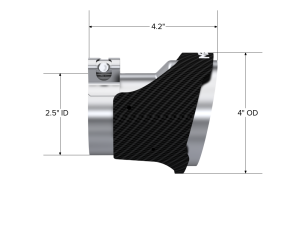 MBRP - MBRP Exhaust Quad Tips; 4in OD Out; 2.5in ID; Dual Wall; Carbon Fiber - T5195CF - Image 4