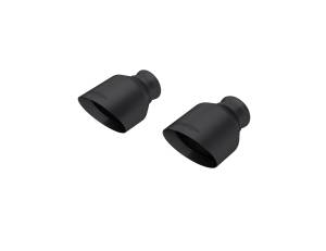 MBRP - MBRP Exhaust 5in. OD, SEC 70 inlet, 7.7in. in length, Dual Wall, Angle Cut, BLK Tip Pairs. - T5197BLK - Image 1