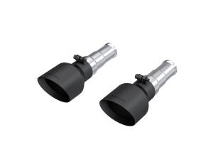 MBRP - MBRP Exhaust 5in. OD Dual Wall Angle Cut Black Exhaust Tips, Sold in Pairs. - T5199BLK - Image 1