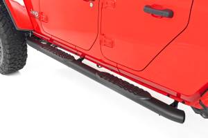 Rough Country - Rough Country Oval Nerf Steps Black Jeep Gladiator JT 4WD (2020-2025) - 21015 - Image 1