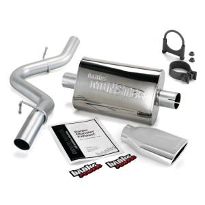 Banks Power - Banks Power 97-99 Jeep 2.5/4.0L Wrangler Slip Fit Cat Monster Exh Sys - SS Single Exh w/ Chrome Tip - 51312 - Image 1