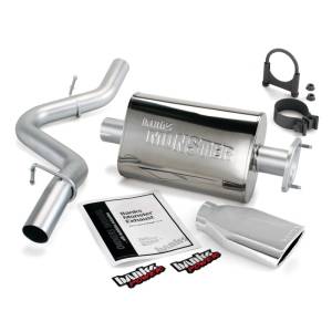 Banks Power - Banks Power 04-06 Jeep 4.0L Wrangler Monster Exhaust System - SS Single Exhaust w/ Chrome Tip - 51314 - Image 1
