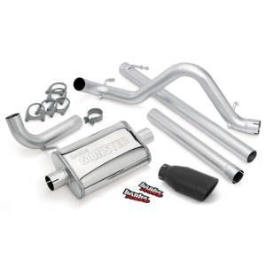 Banks Power 07-11 Jeep 3.8L Wrangler Unlimited - 4dr Monster Exh Sys - SS Single Exh w/ Black Tip - 51322-B