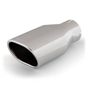 Banks Power - Banks Power Tailpipe Tip Kit - SS Obround Angle Cut - Chrome - 2.5in Tube 3.13in X 3.75in X 11in - 52900 - Image 1