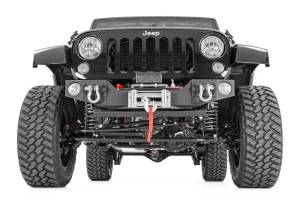 Rough Country - Rough Country Jeep Hybrid Stubby Winch Bumper w/Fog Mounts 07-18 Wrangler JK - 1062 - Image 2