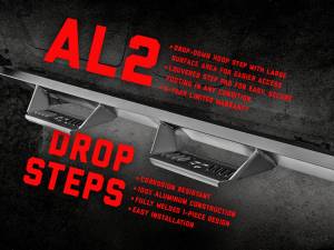 Rough Country - Rough Country Jeep Cab-Length AL2 Drop Steps 18-20 Wrangler JL 4-Door - AL519204 - Image 3