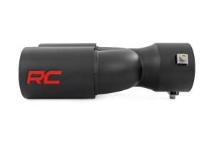Rough Country - Rough Country Exhaust Tip Black Red RC Logo 2.5-3 Inch Pipe Single Inlet Dual Outlet - 96050 - Image 2