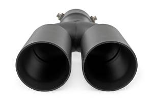 Rough Country - Rough Country Exhaust Tip Black Red RC Logo 2.5-3 Inch Pipe Single Inlet Dual Outlet - 96050 - Image 3