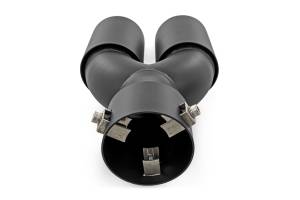 Rough Country - Rough Country Exhaust Tip Black Red RC Logo 2.5-3 Inch Pipe Single Inlet Dual Outlet - 96050 - Image 5