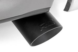 Rough Country - Rough Country Exhaust Tip Black RC Logo 2.5-3.125 Inch Pipe - 96004A - Image 1