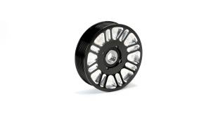 Fleece Performance - Fleece 2003-2018 Cummins Upper Fan Pulley Idler ( Black Finish Contrast Cut ) - FPE-34657-BLK-SPK - Image 1
