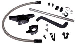Fleece Performance - Fleece Cummins Coolant Bypass Kit (2003-2005 Auto Trans) w/ Stainless Steel Braided Line - FPE-CLNTBYPS-CUMMINS-0305-SS - Image 1