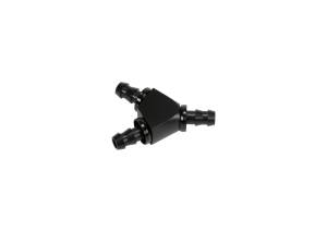 Fleece Performance - Fleece Performance Universal 3/8in Aluminum Y Barbed Fitting (For -6 Pushlock Hose) - Black Anodized - FPE-FIT-Y06-BLK - Image 1