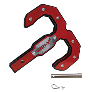 Gen-Y Hitch - Gen-Y Hulk 2.0 16K Tow Hook 2in Shank w/GH-099 Pin/GH-011 Clip - Black/Red - GH-0070-R - Image 2