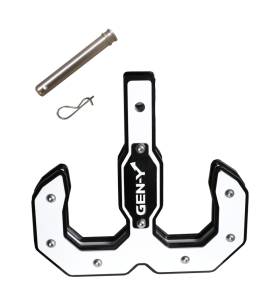 Gen-Y Hitch - Gen-Y Hulk 2.0 16K Tow Hook 2in Shank w/GH-099 Pin/GH-011 Clip - Black/White - GH-0070-W - Image 1