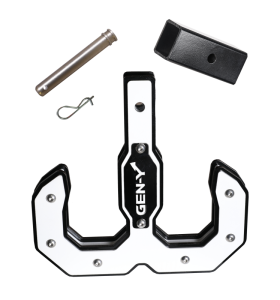 Gen-Y Hitch - Gen-Y Hulk 2.0 16K Tow Hook 2in Shank w/GH-009 Reducer Sleeve/GH-099 Pin/GH-011 Clip - Black/White - GH-0071-W - Image 2