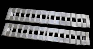 Gen-Y Heavy-Duty 8ft Aluminum Foldable Loading Ramps 15in x 96in 3K Capacity Per Ramp - Pair - GH-102595