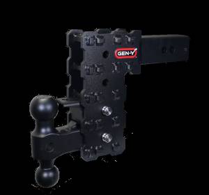 Gen-Y Hitch - Gen-Y Phantom-X 2.5in Solid Shank 7.5in Drop 1.6K TW 16K Hitch w/GH-051 Dual-Ball & GH-032 Pintle LK - GH-2424X - Image 1