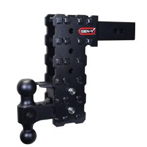 Gen-Y Hitch - Gen-Y Phantom-X 2.5in Solid Shank 10in Drop 1.6K TW 16K Hitch w/GH-051 Dual-Ball & GH-032 Pintle LK - GH-2425X - Image 1