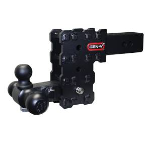 Gen-Y Hitch - Gen-Y Phantom-X 2.5in Solid Shank 5in Drop 1.6K TW 16K Hitch w/GH-052 Tri-Ball Mount - GH-2433X - Image 1