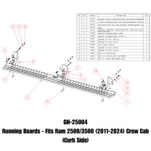 Gen-Y 11-24 RAM 2500/3500 Crew Cab Running Boards - GH-25004