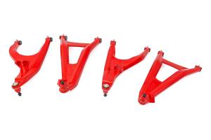 Rough Country - Rough Country Aluminum Control Arms High Clearance w/ 2 Inch Forward Offset Red Can-Am Defender HD - 97041RED - Image 4