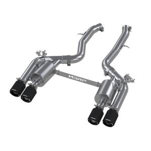 MBRP - MBRP 18-22 BMW M2 Competition 3.0L T304 SS 3in Resonator-Back Exhaust Quad Rear w/ Carbon Fiber Tips - S45023CF - Image 2