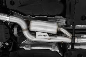 MBRP - MBRP 2022 Volkswagen Golf R MK8 T304 Stainless Steel 3in Cat-Back, Quad Rear Exit- Carbon Fiber Tip - S46133CF - Image 5