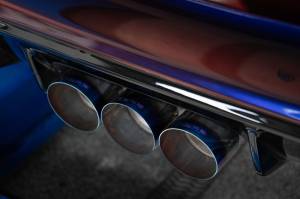 MBRP - MBRP 23-24 Honda Civic Type R 2.0L T304 SS 3in Cat-Back Exhaust Triple Center Outlet w/ Burnt Tips - S49023BE - Image 2