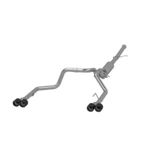 MBRP - MBRP 19-21 Chevy Silverado 1500 6.2L 2.5in Dual Split Rear Cat Back w/ Quad Carbon Fiber Tips- T304 - S50053CF - Image 2