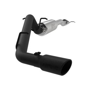 MBRP - MBRP 17+ Chevrolet Colorado 2.5L/3.6L 3in Cat Back Single Side Exit w/ 4in Tip - Back Coated - S5090BLK - Image 2