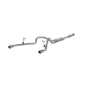 MBRP - MBRP 2021+ F-150 2.7L/ 3.5L Ecoboost, 5.0L 3in Cat Back 2.5in Dual Split Rear - Aluminized Steel - S5215AL - Image 1