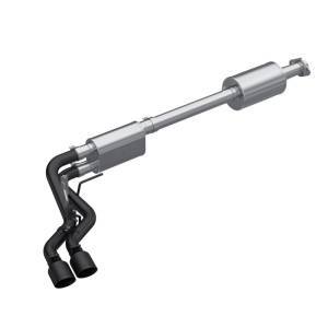 MBRP - MBRP 2021+ Ford F150 Black Coated Dual Pre-Axle (Street Profile) 2.5in OD Tips 3in Cat Back Exhaust - S5219BLK - Image 2