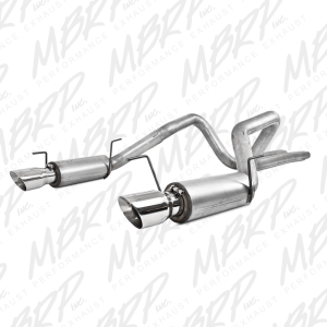 MBRP 05-09 Ford Mustang GT 4.6L Dual Split Rear Race Version AL/ 3in Cat Back Exhaust System - S7270AL
