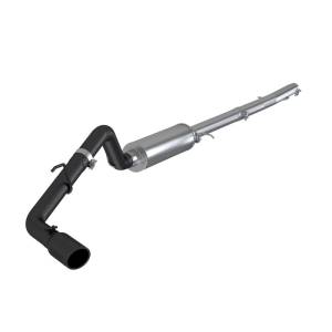 MBRP - MBRP 2019 Ford Ranger Ecoboost 2.3L 4in OD Tip Single Side Exit 3in Black Coated Cat Back - S5227BLK - Image 1