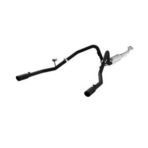 MBRP - MBRP 11-14 Ford F-150 V6 Ecoboost Black Coated 2.5in Cat-Back Dual Rear Exit Exhaust System - S5240BLK - Image 2