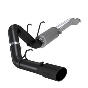 MBRP - MBRP 2017+ Ford F-250/350 Crew Cab 6.2L/7.3L Cat Back Single Side Black Finish - S5247BLK - Image 2
