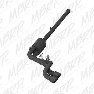 MBRP - MBRP 09-14 Ford F150 Pre-Axle 4.5in OD Tips Dual Outlet 3in Black Coated Cat Back Exhaust - S5261BLK - Image 1