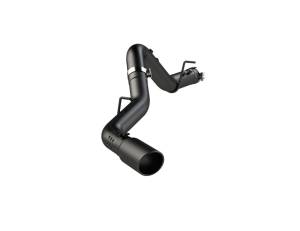 MBRP - MBRP 2020+ GMC/Chevy 2500/3500 6.6L Duramax 4in Mand Bent Tubing Pro-Ser Cat Back Single Side - Blk - S6059BLK - Image 1