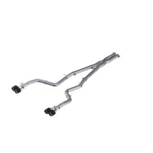 MBRP - MBRP 15-16 Dodge Challenger 5.7L HEMI SS 3in Quad Split Rear Exit w/ Carbon Fiber Tips - T304 - S71163CF - Image 1