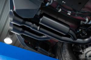 MBRP - MBRP 18-19 Ford Mustang GT 5.0 3in Cat Back Quad Tip Race Version - Black - S7207BLK - Image 3